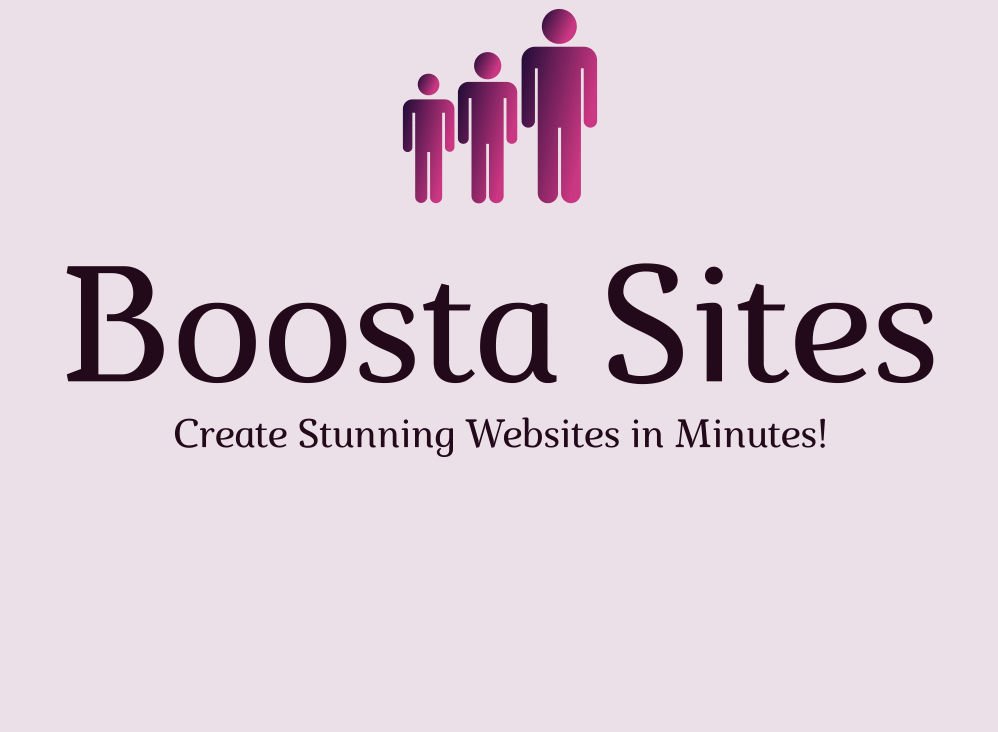 logo dipicting three growth of a person with words "create stunning websites in minutes!"