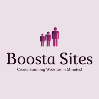 logo dipicting three growth of a person with words "create stunning websites in minutes!"